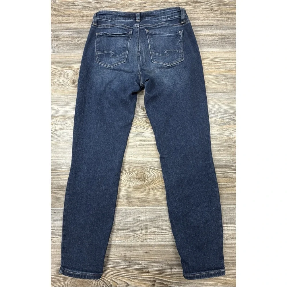 Silver Jeans Co Elyse Skinny Crop Medium Wash Jeans W27 L26 Fits 29x26